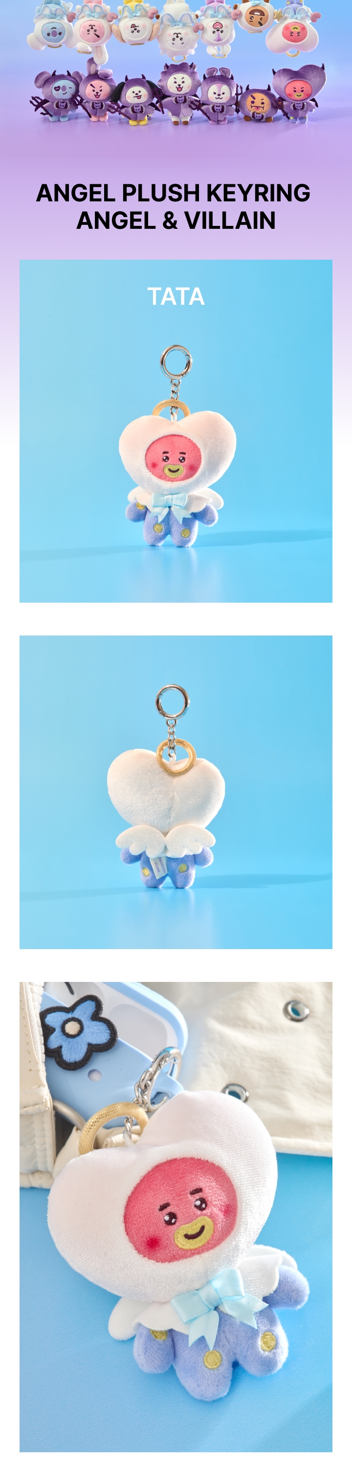 BTS | Angel Plush Keyring Angel & Villain