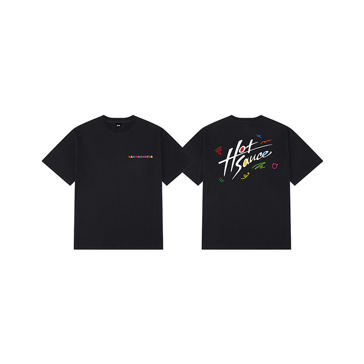 [HOTSAUCE] BABYMONSTER GRAPHIC T-SHIRT_BLACK