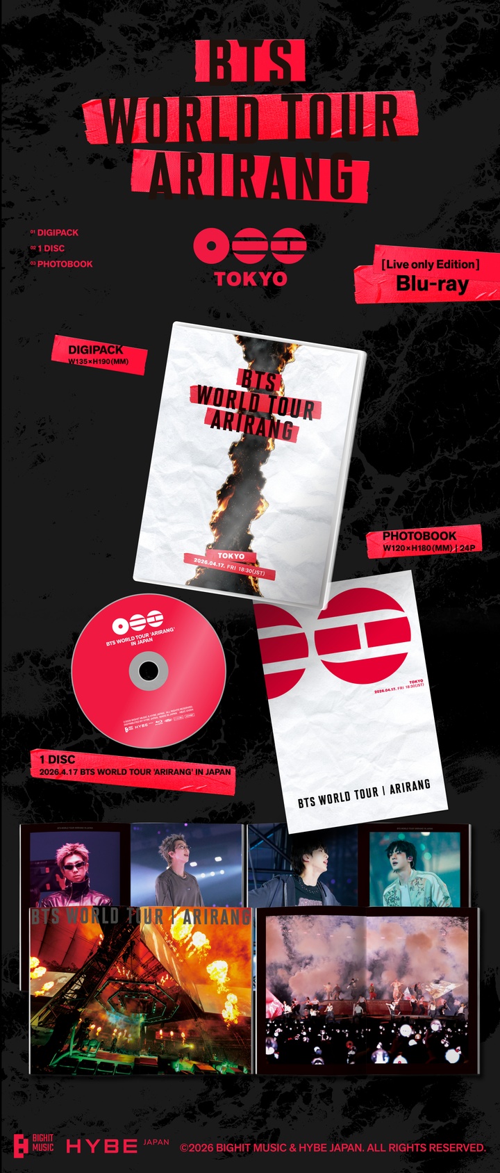 BTS WORLD TOUR 'ARIRANG' IN JAPAN [Live only Edition] Blu-ray 0 detail