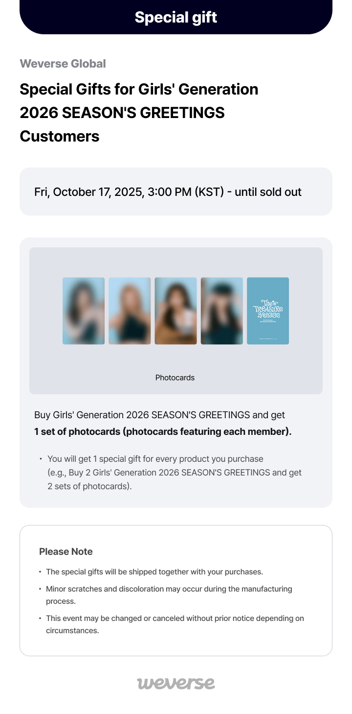 Girls' Generation 2026 Season's Greetings 0 detail