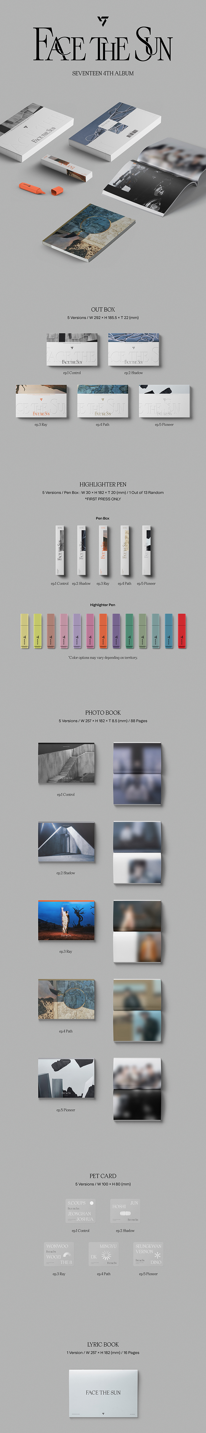 SEVENTEEN 4th Album 'Face the Sun' (ep.3 Ray) 0 detail