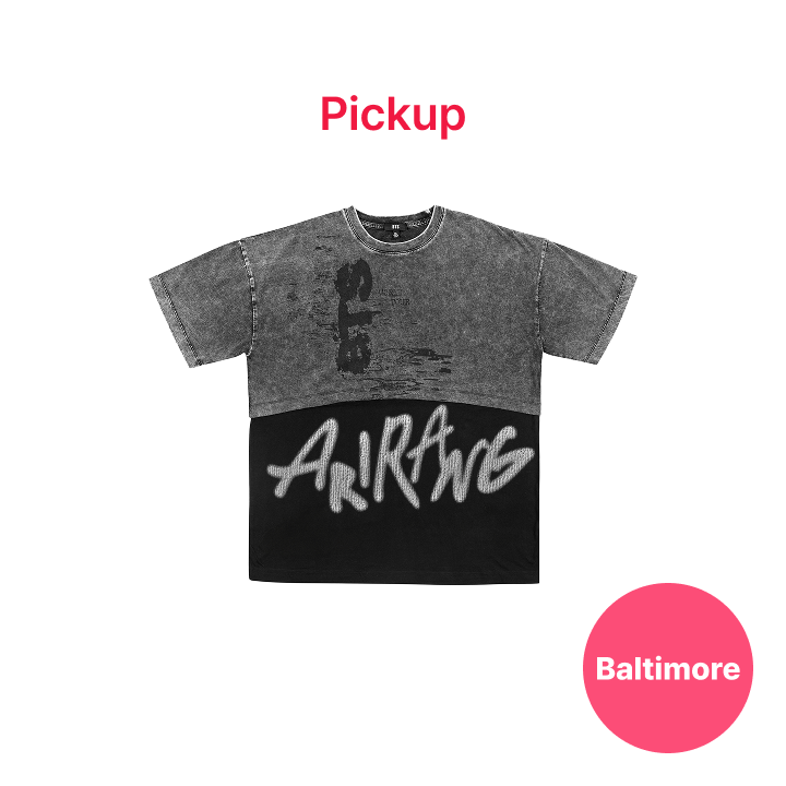 BTS | [BALTIMORE] [US Exclusive] S/S Layered T-shirt (Dark Gray)