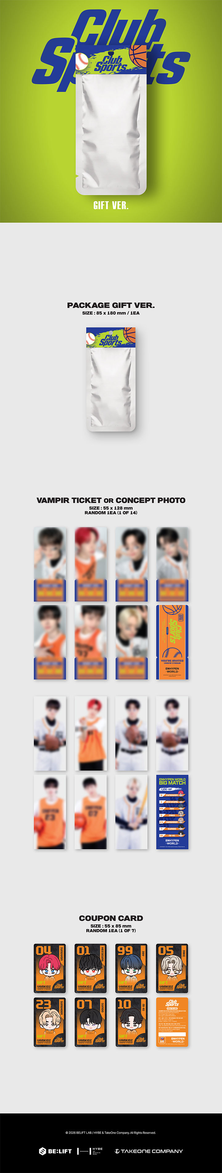 ENHYPEN | [ENHYPEN WORLD COUPON CARD COLLECTION] CLUB SPORTS GIFT ver