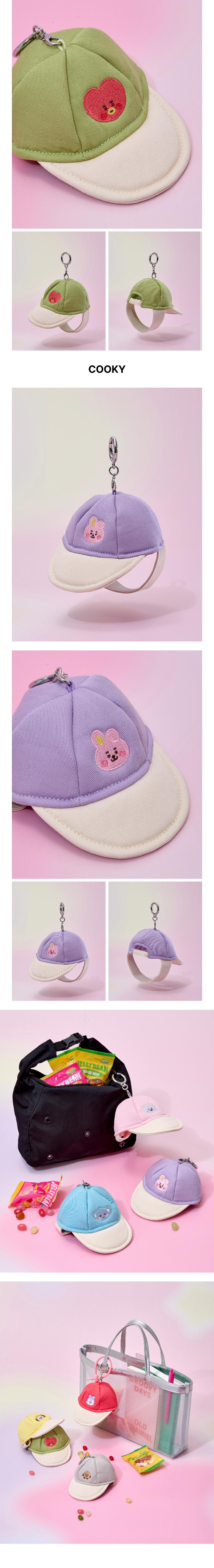 Jelly Shop Ball Cap Keyring 3 detail
