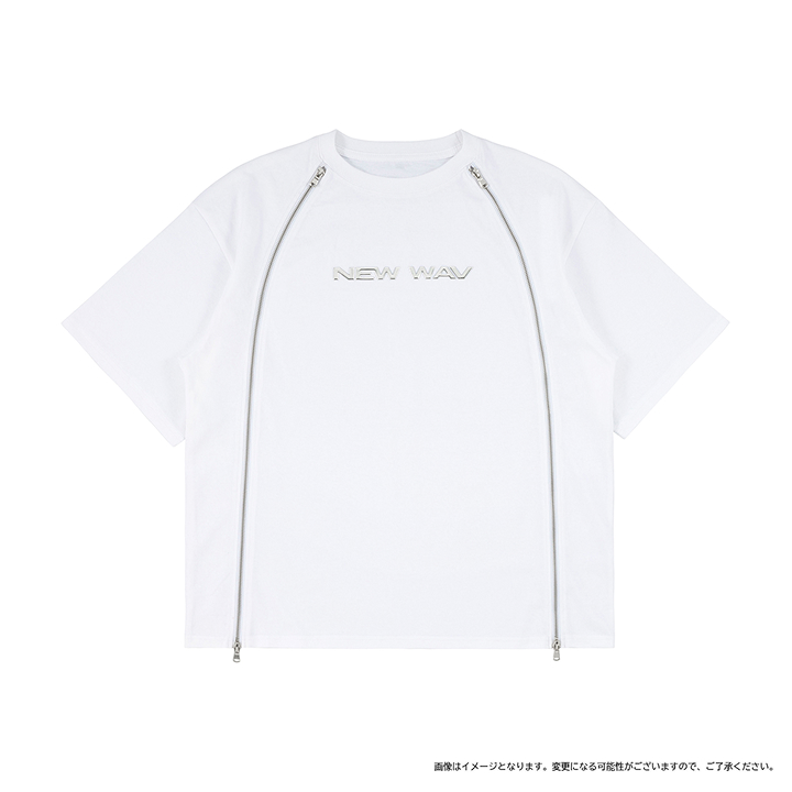 [NEW WAV]ジップ Tシャツ（WHITE）