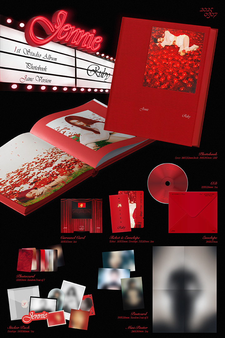 JENNIE | The 1st Studio Album [Ruby] (Photobook) Set