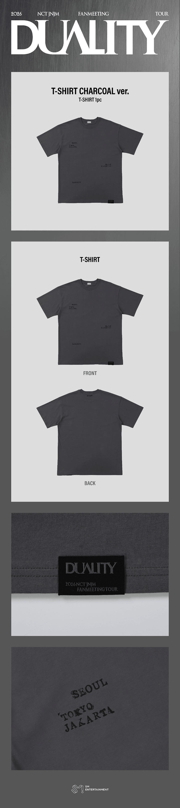 T-SHIRT CHARCOAL ver. 0 detail