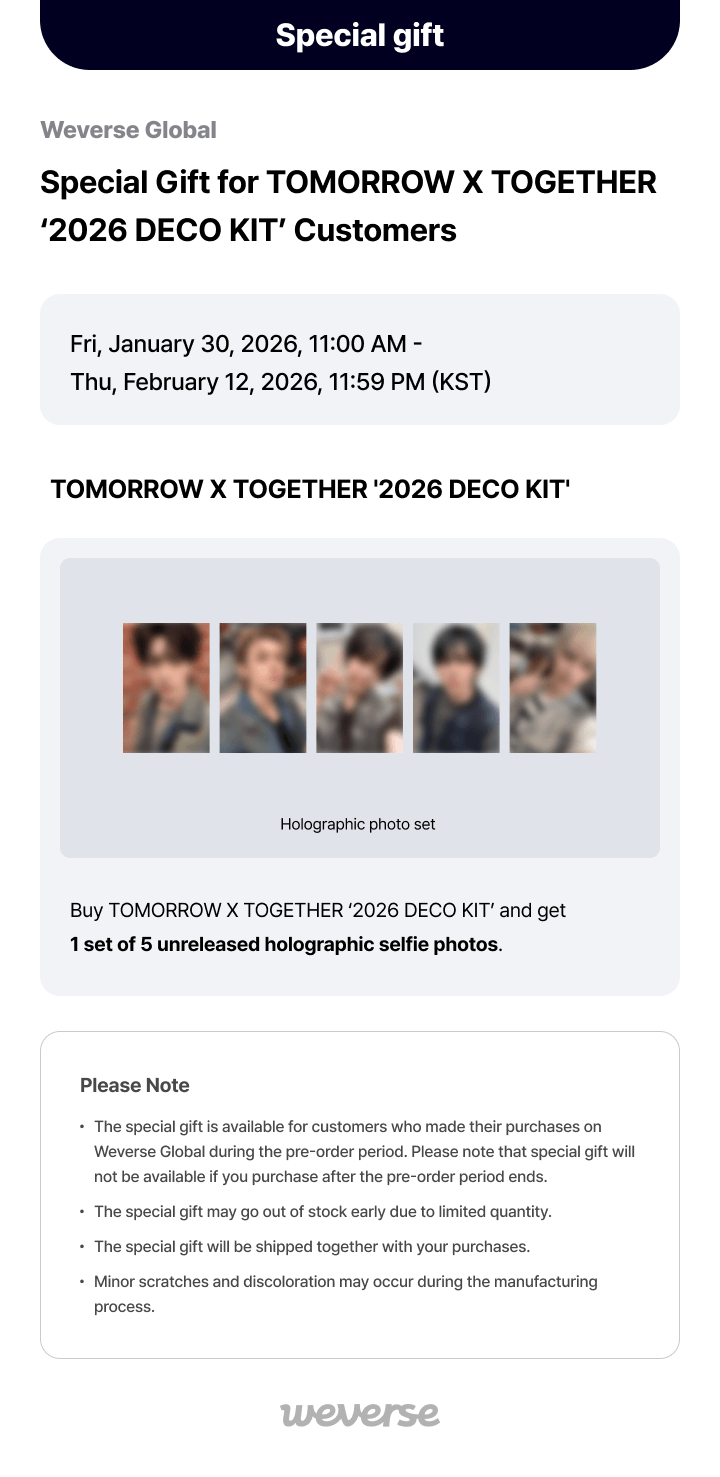 TOMORROW X TOGETHER 2026 DECO KIT 0 detail