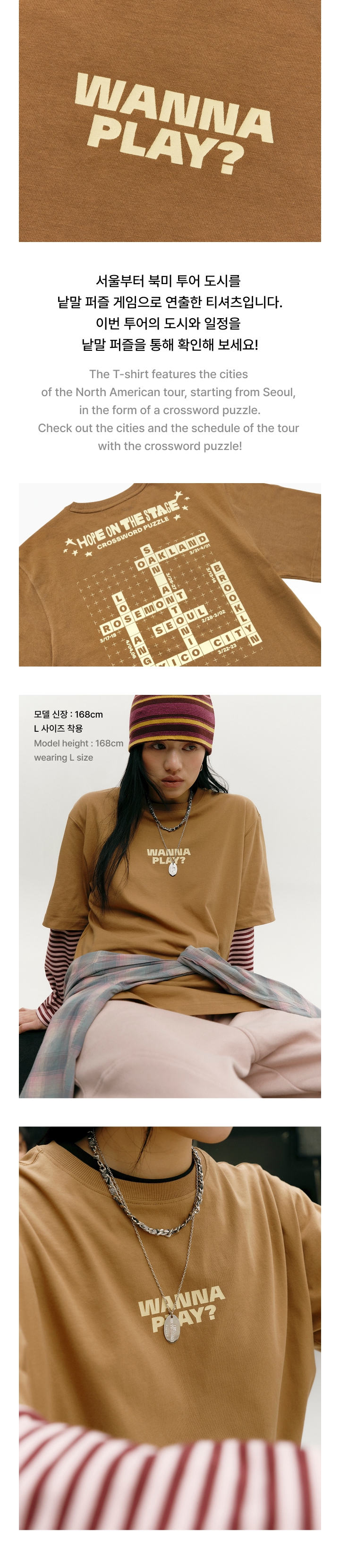 Tour T-Shirt (Brown) 2 detail