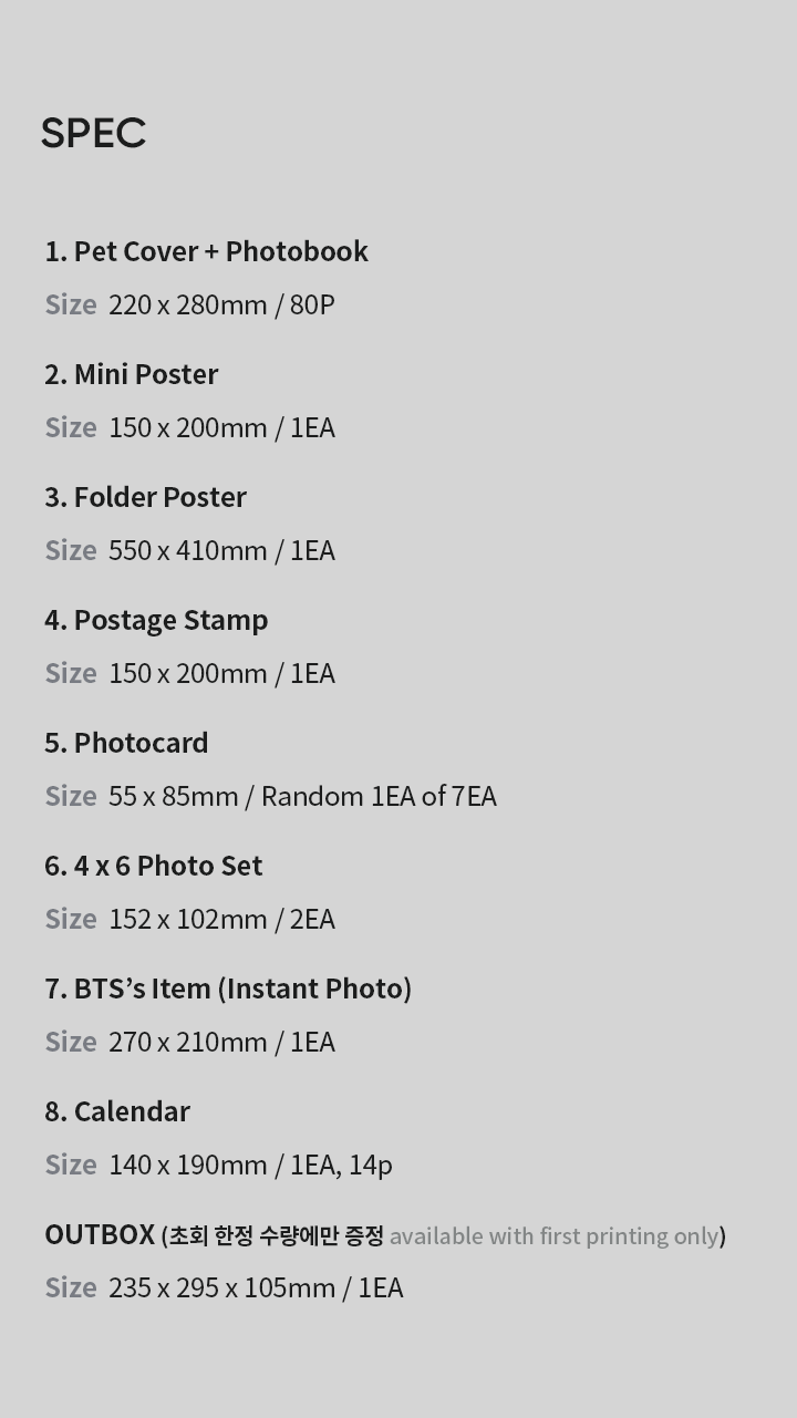 Special 8 Photo-Folio Us, Ourselves, and BTS 'WE' SET 2 detail