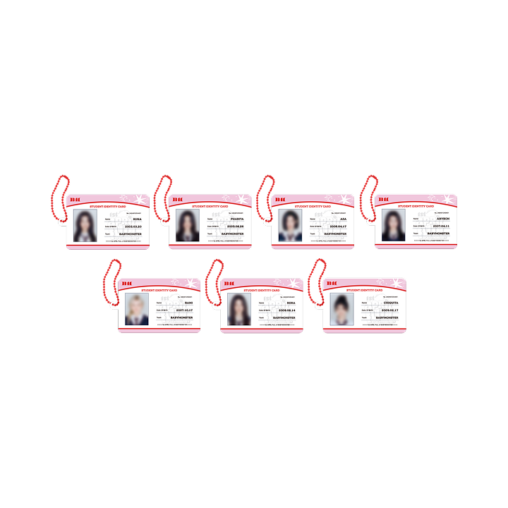 [1STANNIVERSARY] BABYMONSTER STUDENT ID CARD KEYRING