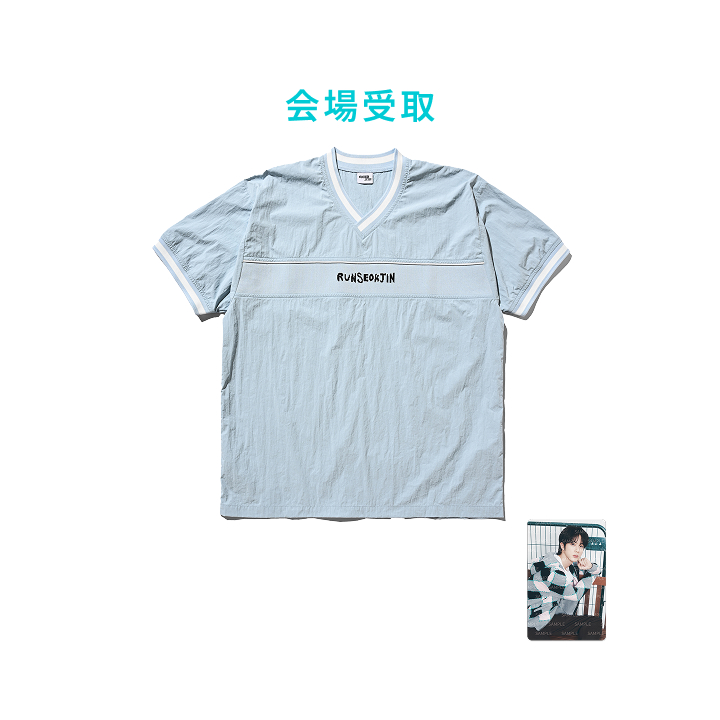BTS JIN RUNSEOKJIN VネックTシャツ JINサイズ/スローガン