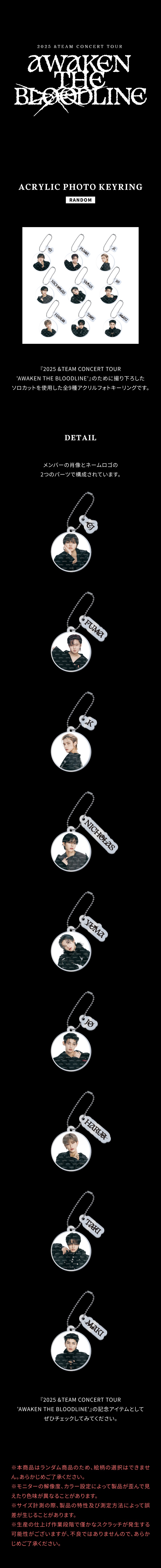 [AWAKEN THE BLOODLINE] ACRYLIC PHOTO KEYRING 1 detail