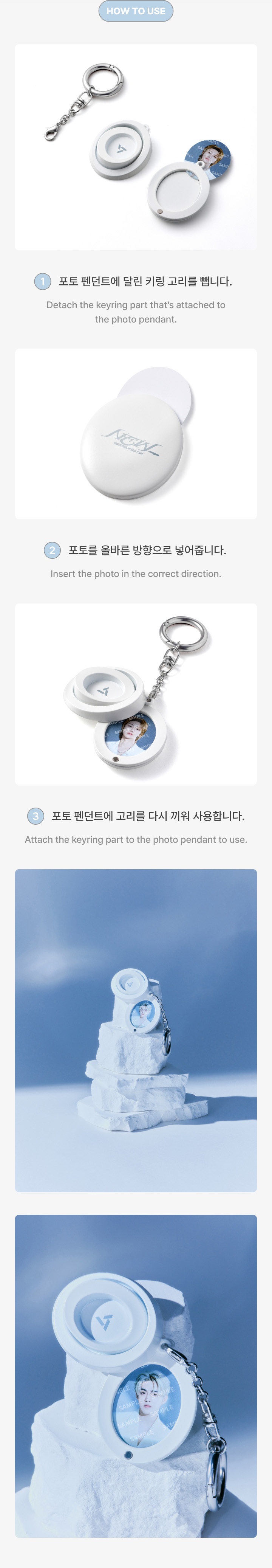 Photo pendant Keyring Set 2 detail