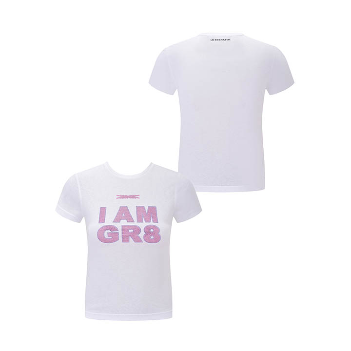 [LE SSERAFIM] MIMI WADE COLLABORATION T-SHIRT WITH PINK LOGO