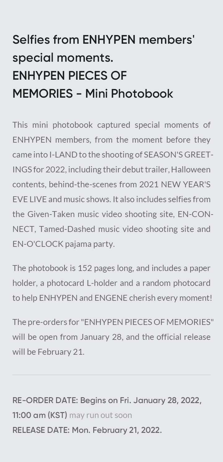 PIECES OF MEMORIES & Memories : STEP 1 DIGITAL CODE 6 detail