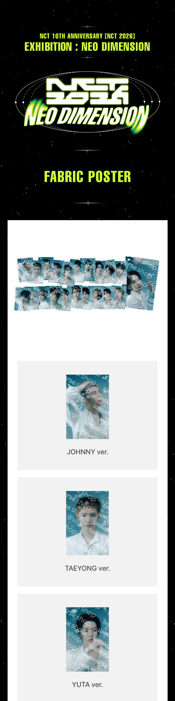 NCT 127 NEO DIMENSION Fabric Poster