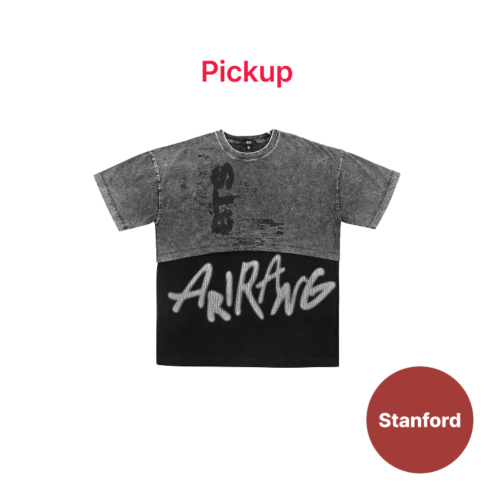 BTS | [STANFORD] [US Exclusive] S/S Layered T-shirt (Dark Gray)