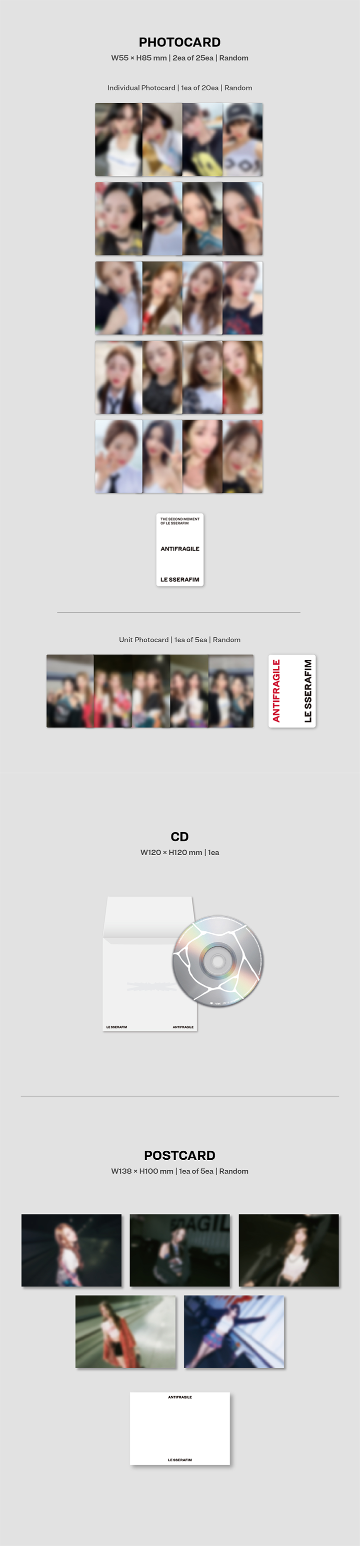 2nd Mini Album 'ANTIFRAGILE' (COMPACT Ver.) Random 1 detail