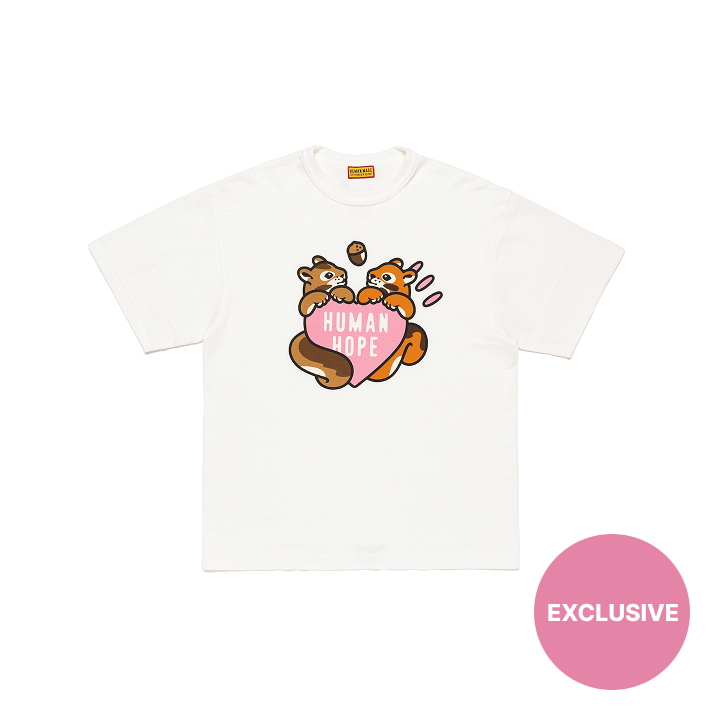 Pink Heart Graphic T-Shirt White, listed by the store