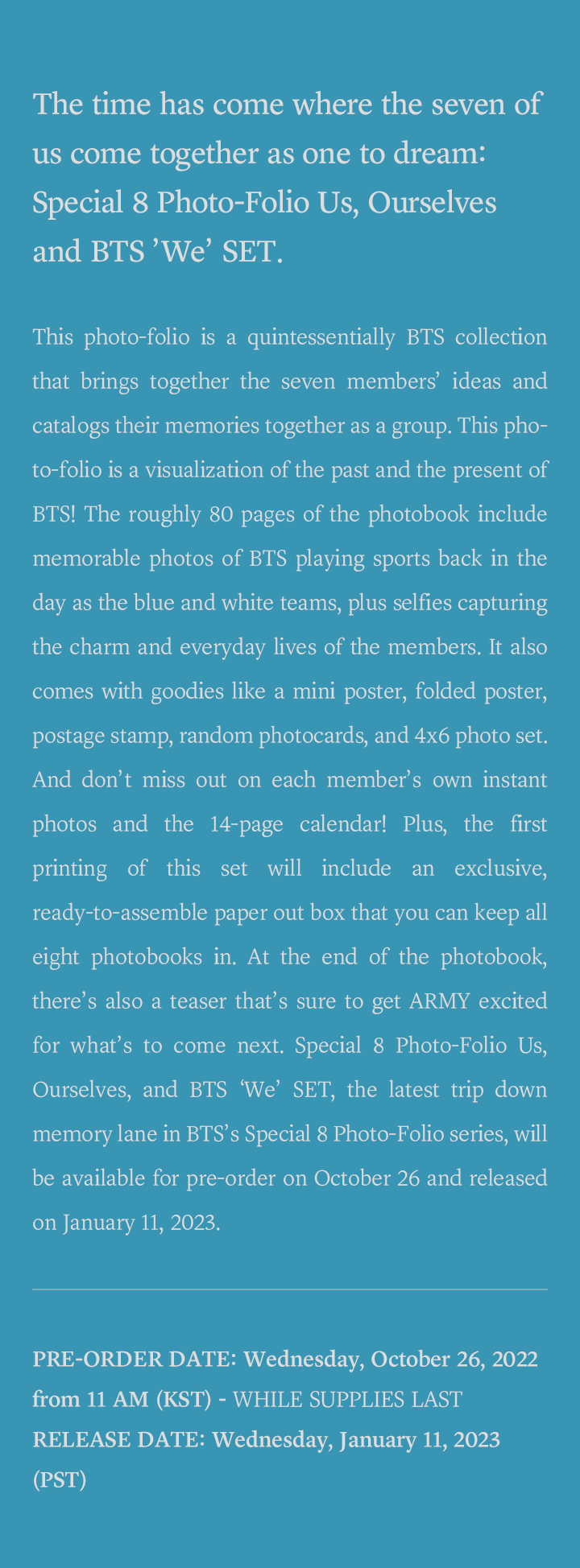 Special 8 Photo-Folio Us, Ourselves, and BTS 'WE' SET 3 detail