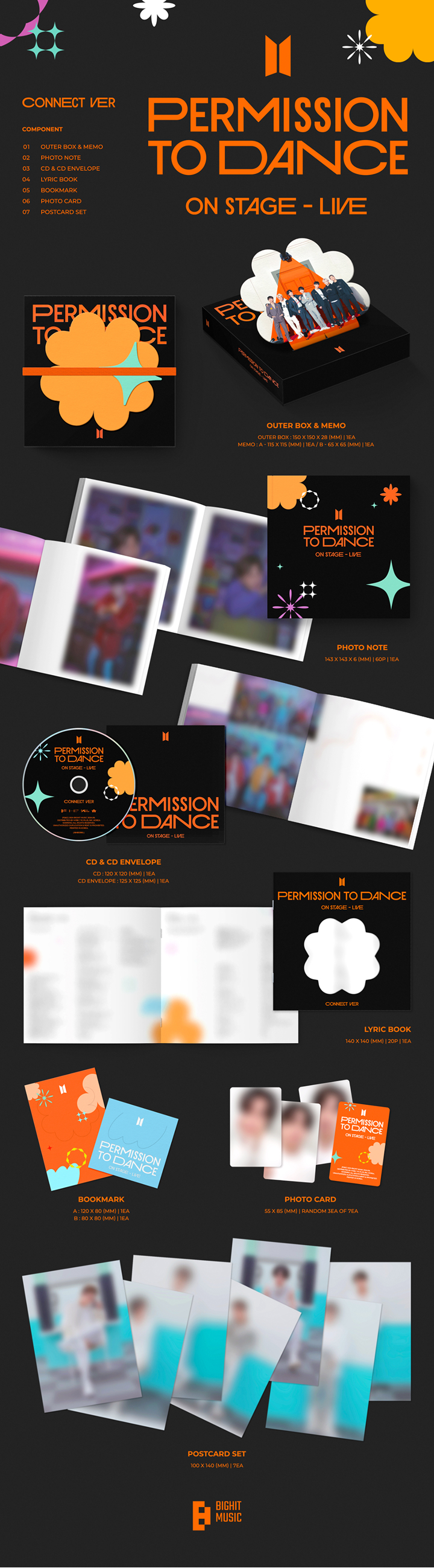 BTS ALBUM PERMISSION TPERMISSION TO DANCE ON STAGE - LIVE (Set)
