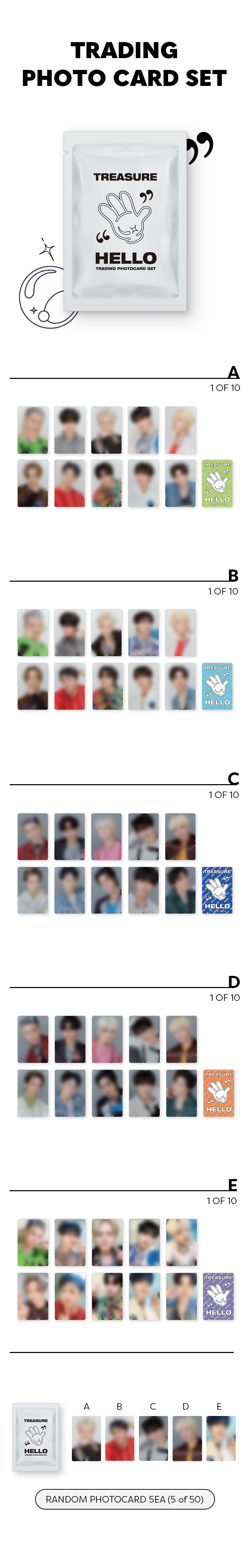 TREASURE [HELLO] TRADING PHOTOCARD SET Kpopstore India