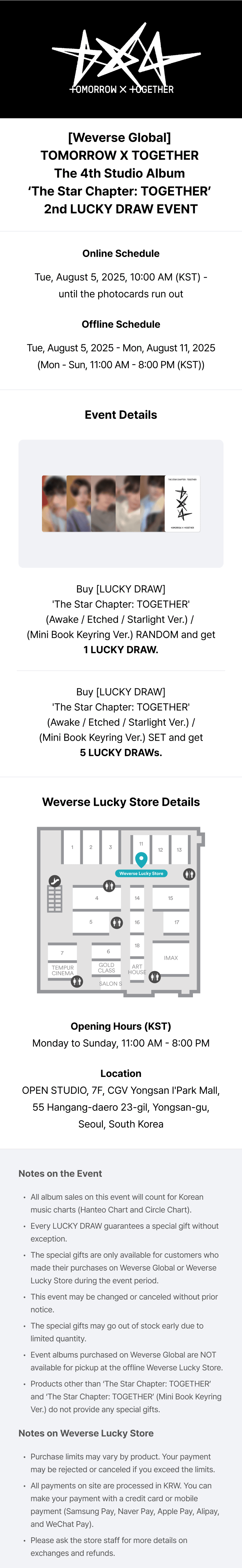 [LUCKY DRAW] 'The Star Chapter: TOGETHER' (Mini Book Keyring Ver.)(Random) 0 detail