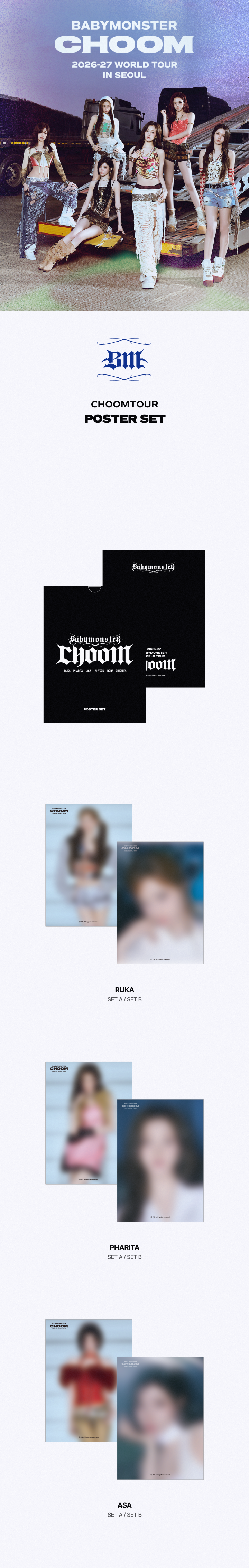 CHOOM [choomtour] BABYMONSTER Poster Set