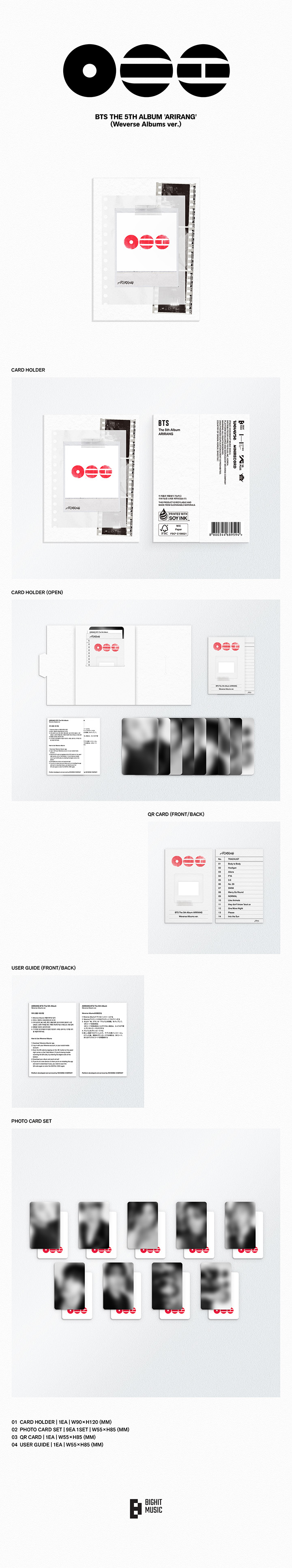 Álbum BTS 'ARIRANG' Weverse - Edição Oficial 2026