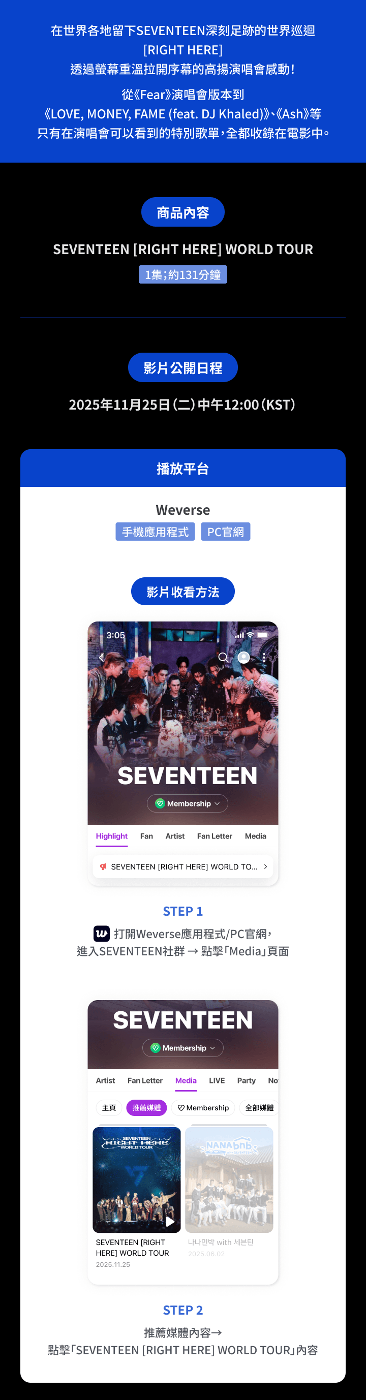 SEVENTEEN [RIGHT HERE] WORLD TOUR 1 detail
