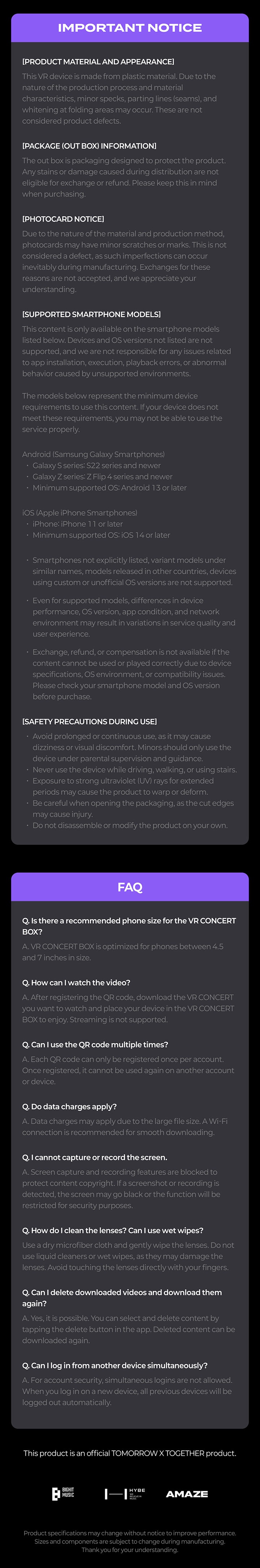 [VR Concert Box] HEART ATTACK Package 2 detail