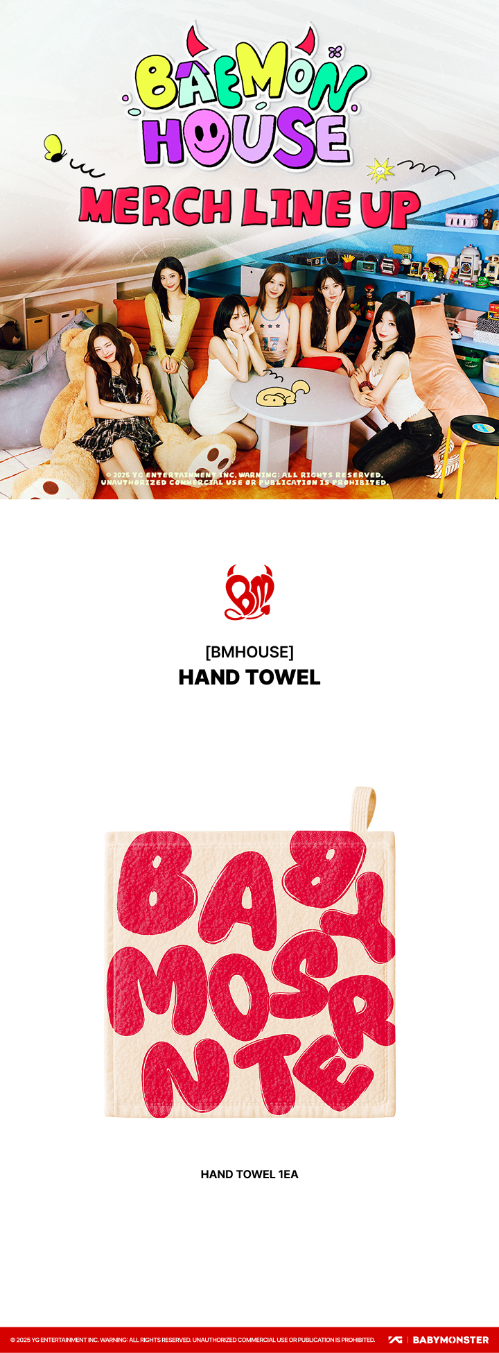 BABYMONSTER | [BMHOUSE] BABYMONSTER HAND TOWEL