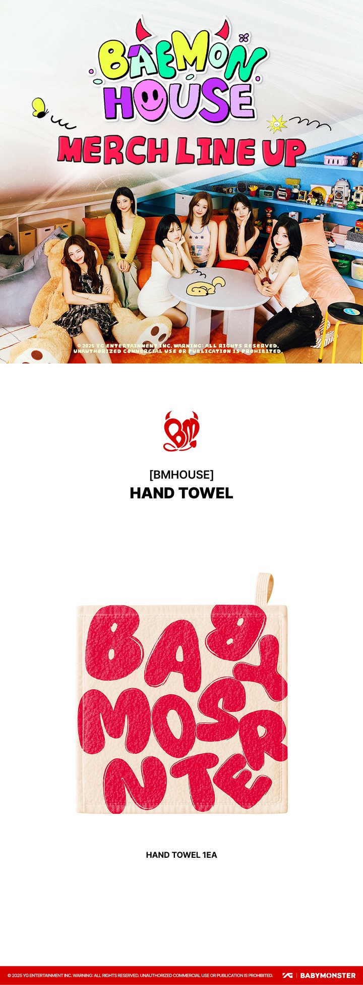 [BMHOUSE] BABYMONSTER HAND TOWEL 0 detail