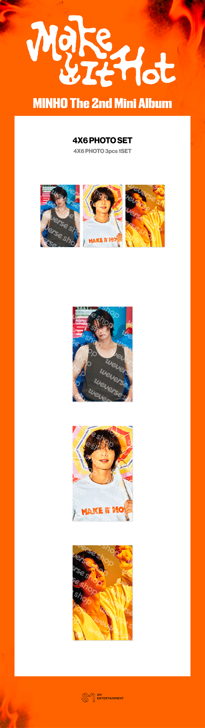 SHINee Make it hot 4x6 Photo Set