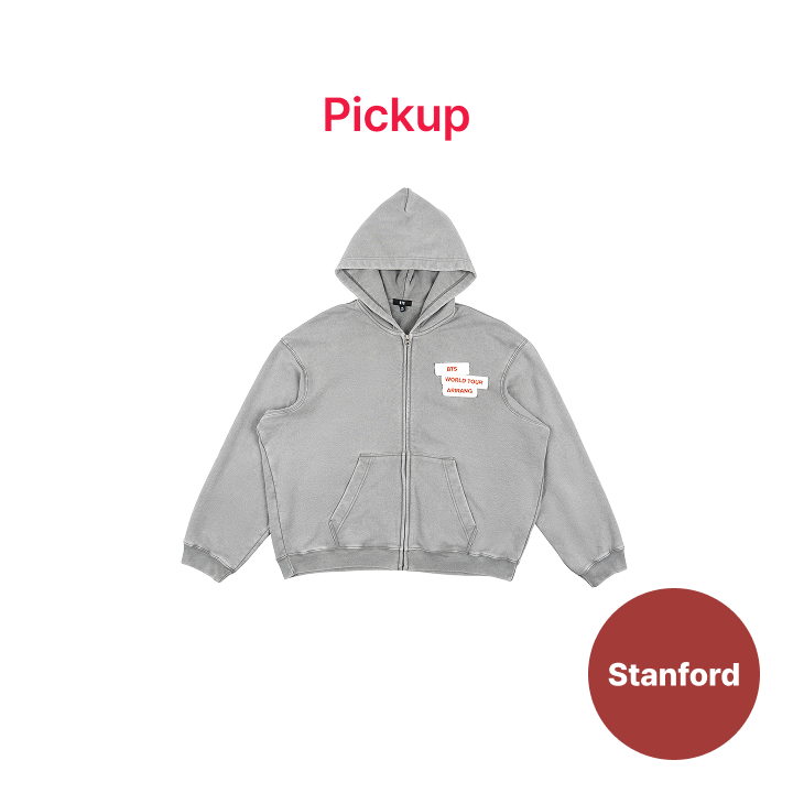 BTS | [STANFORD] [US Exclusive] Zip-up Hoodie (Gray)