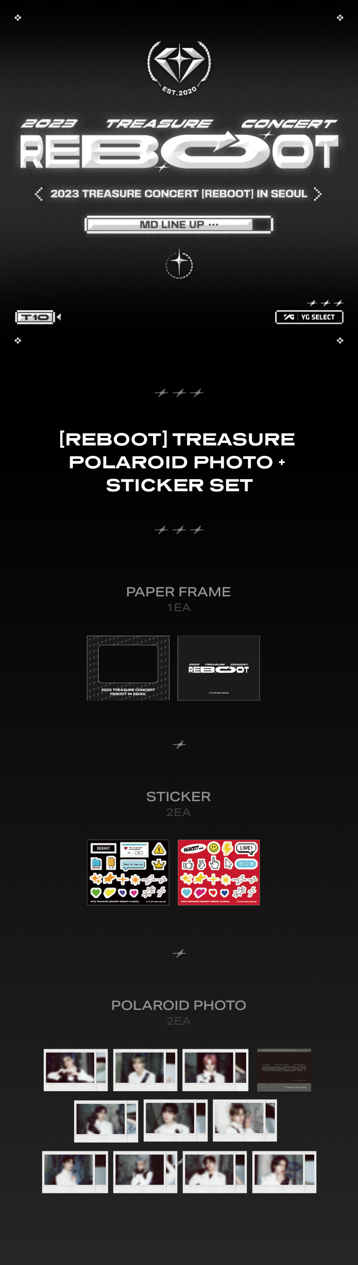 [REBOOT] TREASURE POLAROID PHOTO + STICKER SET 0 detail