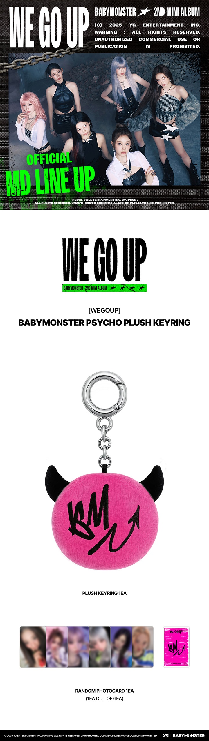 **BABYMONSTER [WEGOUP] - Psycho Plush Keyring** — authentic K-POP merch sold by BYIT KPOP, fast worldwide shipping  - 100% authentic KPOP Goods by **BYIT KPOP** (Lightstick, Album, Keyring, Photo Card, MD, Figure etc KPOP Merch) - Worldwide shipping, Safe and Fast delivery guaranteed (официальный лайтстик, фанлайт, кей-поп мерч) — authentic K-POP goods (официальный мерч) sold by BYIT KPOP, worldwide shipping (доставка по всему миру)