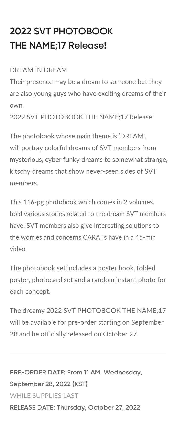 2022 SVT PHOTOBOOK THE NAME;17 4 detail