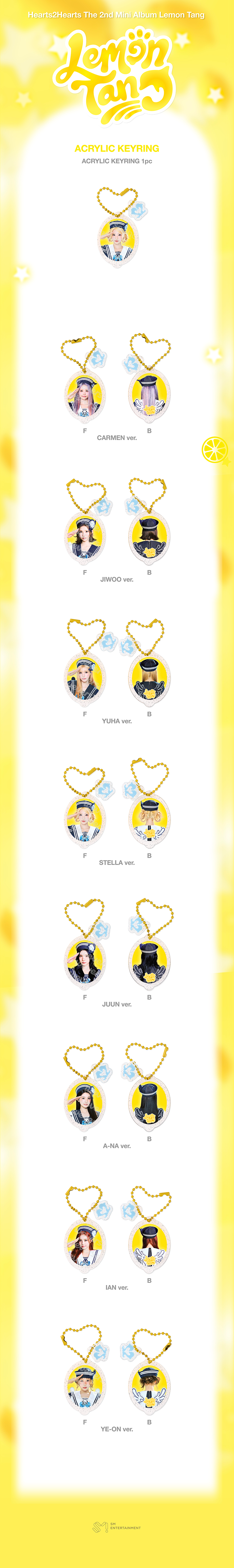 Hearts2Hearts Lemon Tang Acrylic Keyring