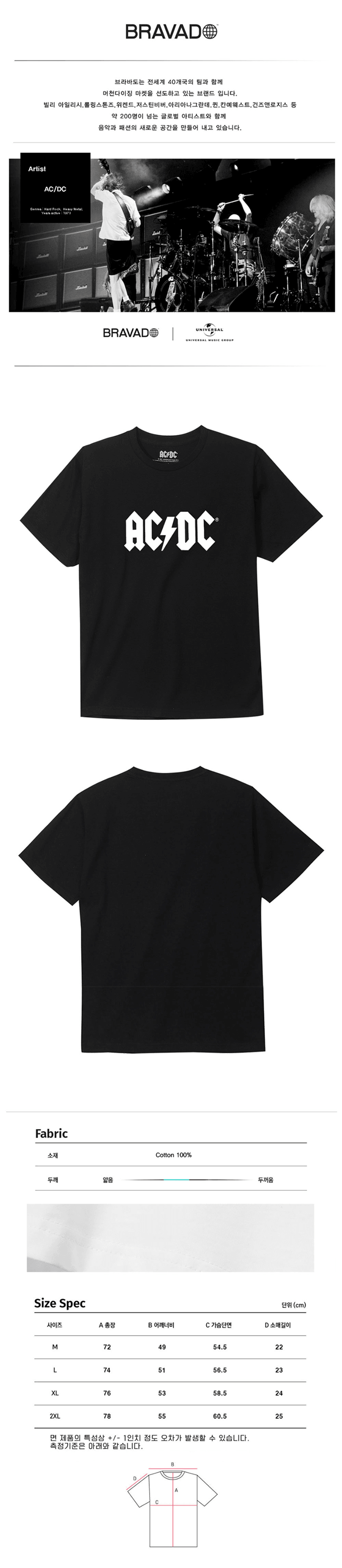 AC/DC Logo T-Shirt All BK 0 detail