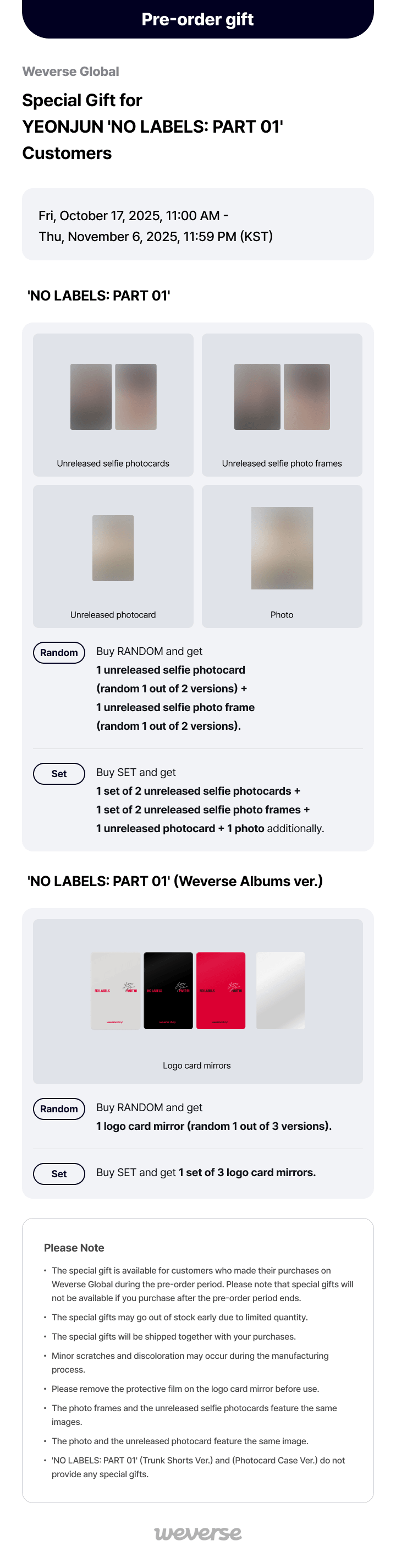 'NO LABELS: PART 01' (Weverse Albums ver.) (Set) 0 detail