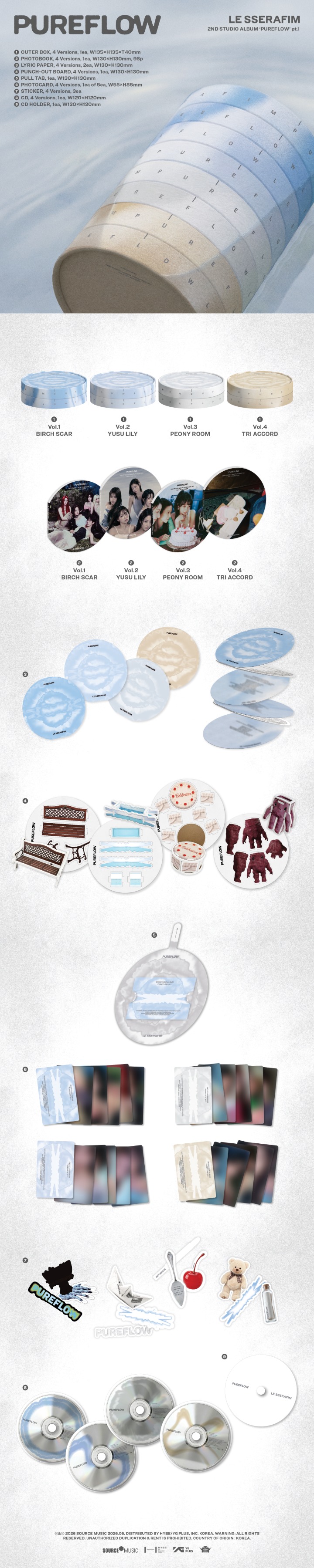 LE SSERAFIM - PUREFLOW 2ND ALBUM STANDARD VER SET