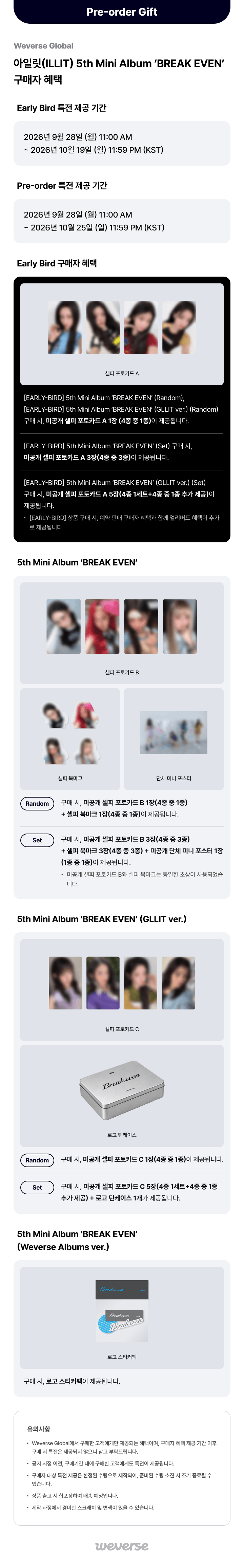 5th Mini Album ‘BREAK EVEN’ (GLLIT ver.) (Set) 0 detail