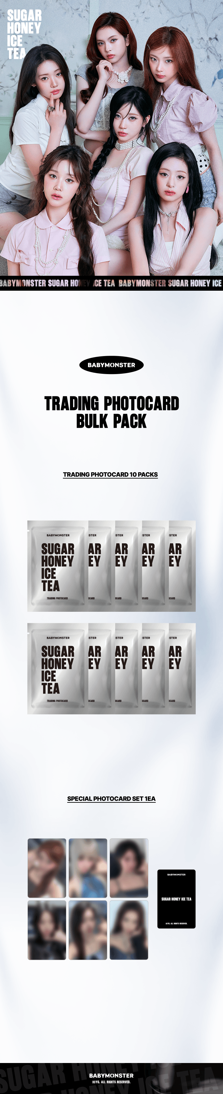 [SUGARHONEY] BABYMONSTER TRADING PHOTOCARD BULK PACK 1 detail