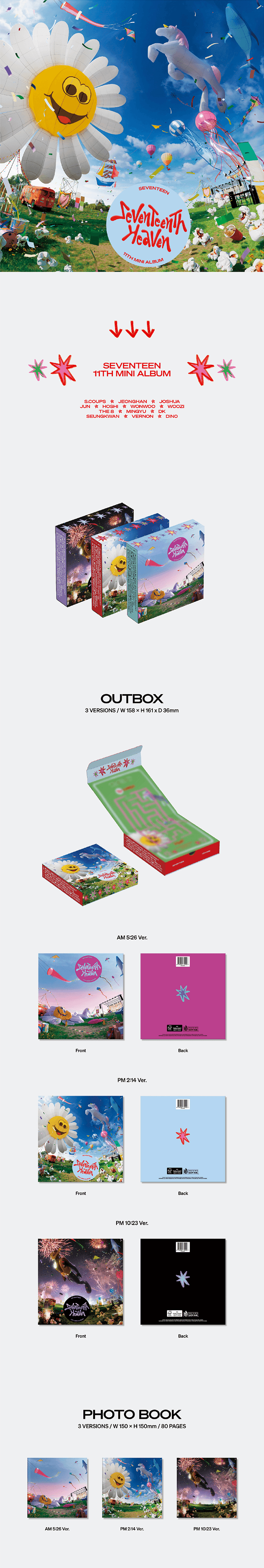 【中国直邮】 11th Mini Album 'SEVENTEENTH HEAVEN' (Set) 0 detail