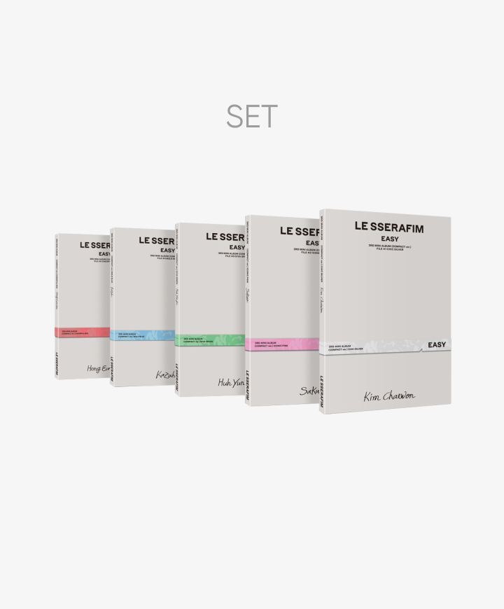 LE SSERAFIM | [SHOWCASE GIFT] 3rd Mini Album 'EASY' (COMPACT ver.) Set