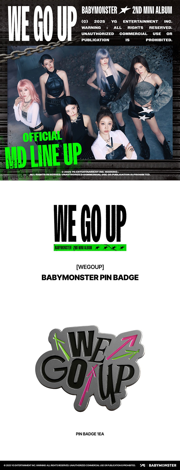[WEGOUP] BABYMONSTER PIN BADGE 0 detail