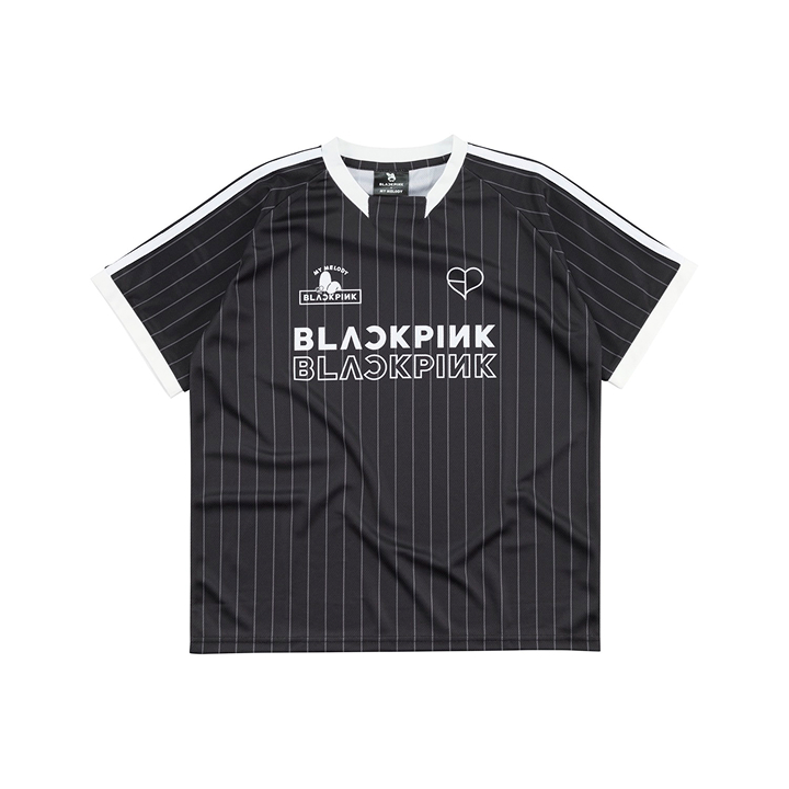 [BLACKPINK × My Melody]【マイメロディ】ユニフォームTシャツ(BLACK)
