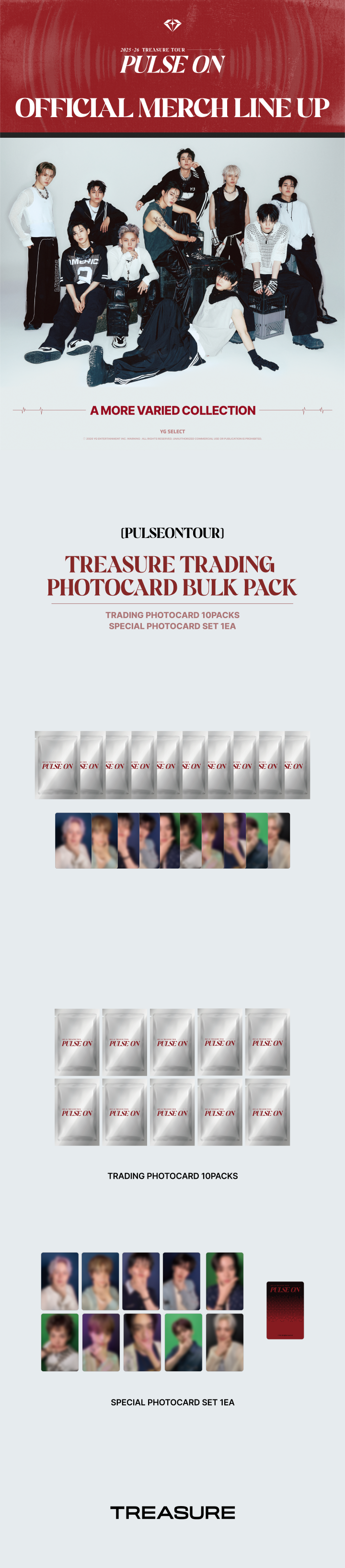 [PULSEONTOUR] TREASURE TRADING PHOTOCARD BULK PACK 1 detail
